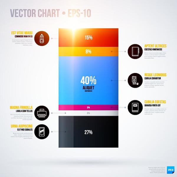 Infographic Schablone 01 des Vektordiagramms  