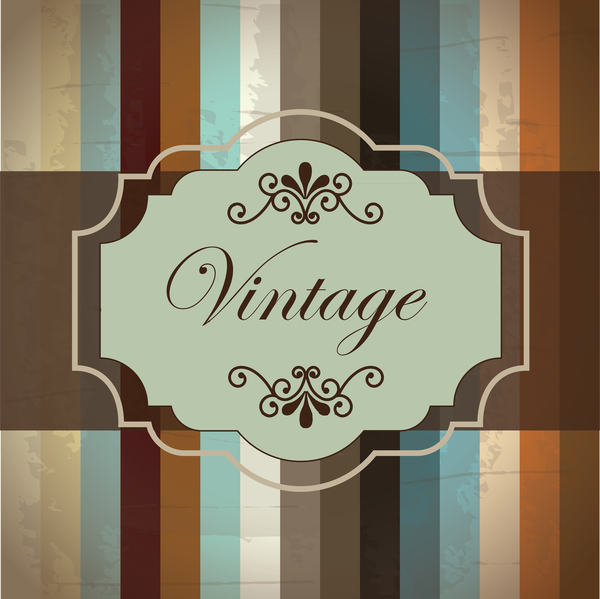 Vintage with grunge background vectors  