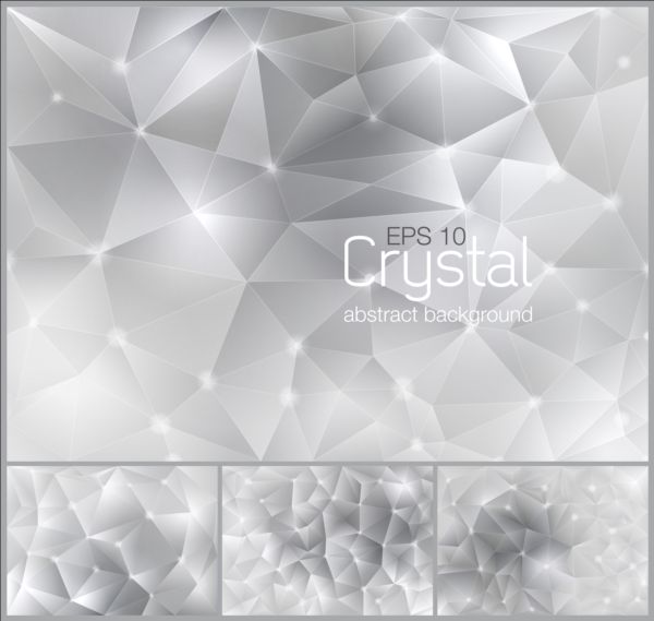 White crystal abstract background vector  