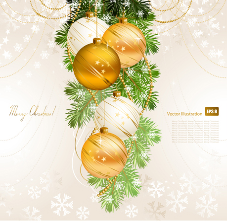 Set of Brilliant Xmas background vector art 08  