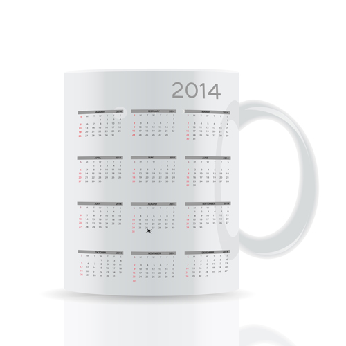 Exquisite 2014 calendars creative design vector 04  