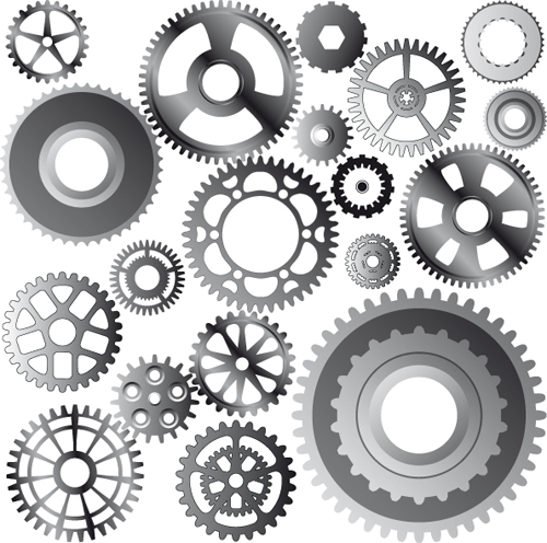 Different Gears mix vector set 04  