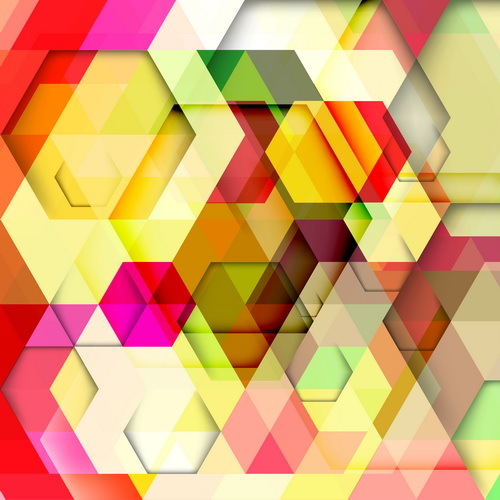 vecteurs de milieux abstraites hexagones colorés 11  