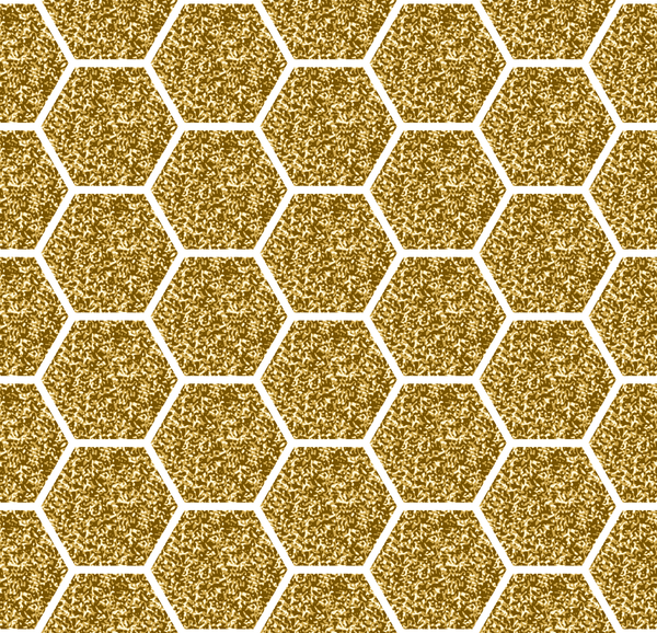 Hexagon mönster gyllene mönster vektor  