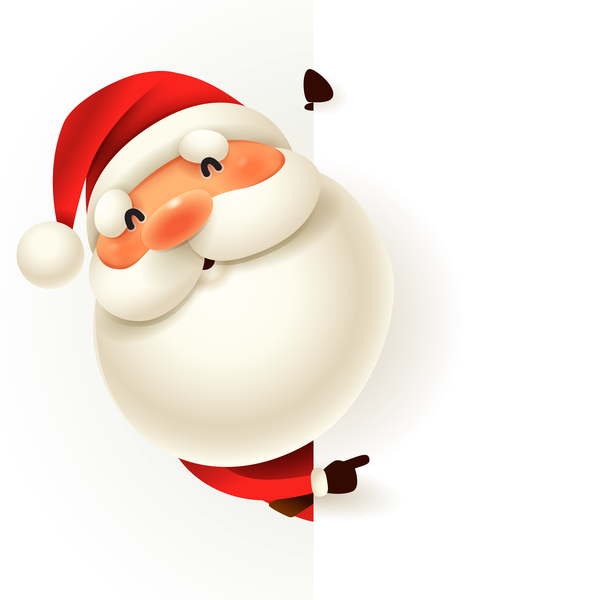 santa sign with christmas background vector 01  