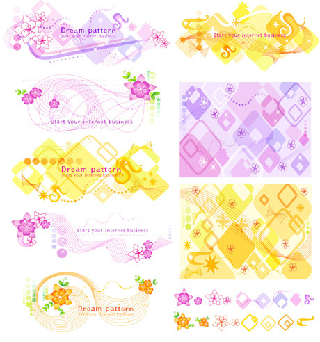 Floral patterns background vector  