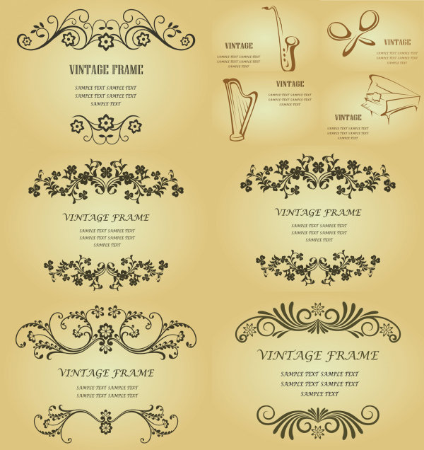 Classic decorative pattern background vector  