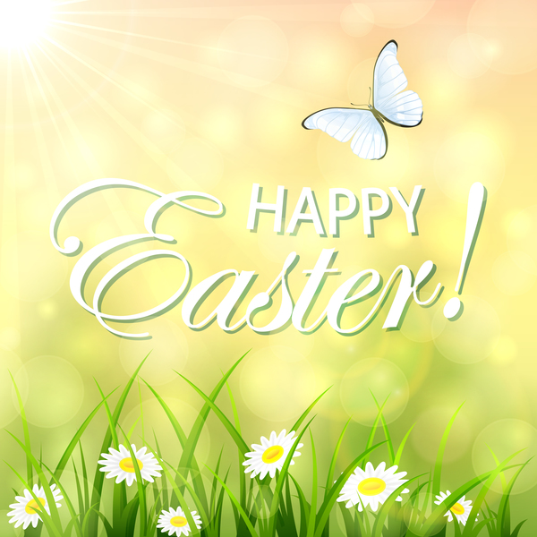 Abstract Easter background material vector  