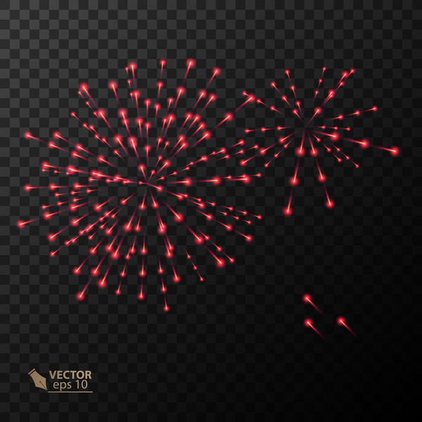 Beautiful festival fireworks effect vectors material 16  