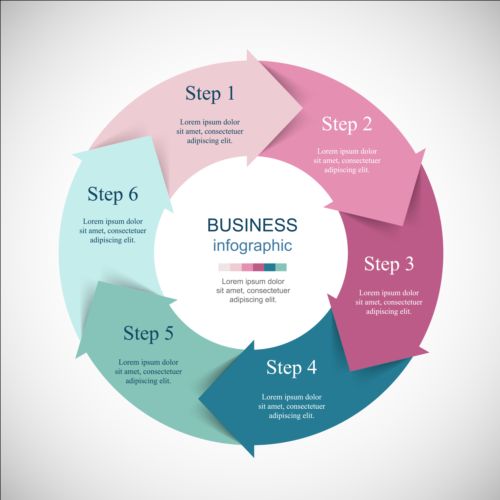 Circle with arrow infographic vector 02  