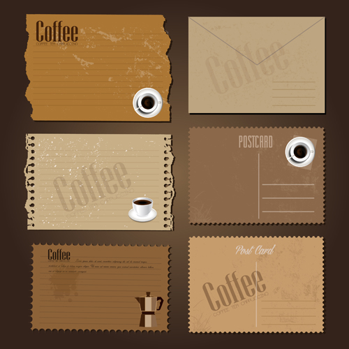 Coffee cards creative vector design 02  