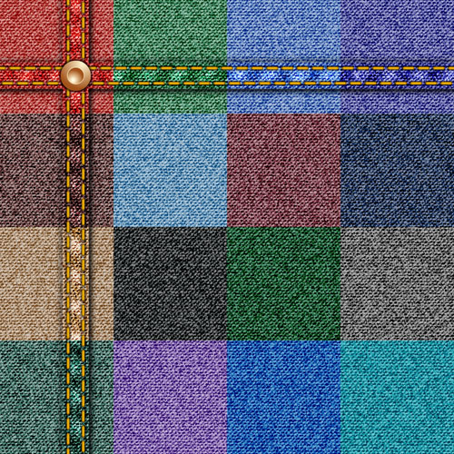 Denim fabric textured pattern vector 07  