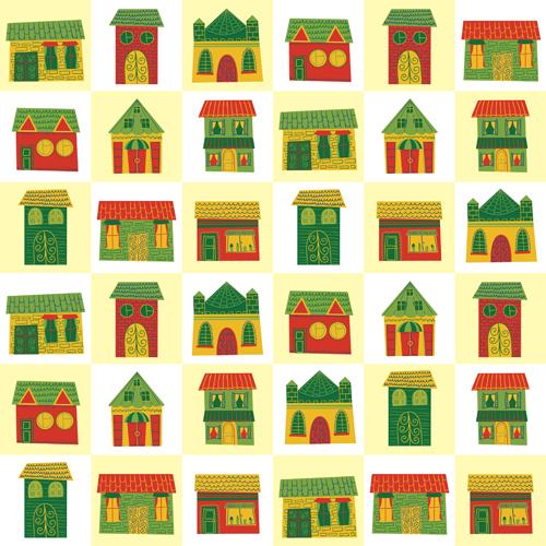 Different house set vector 06  