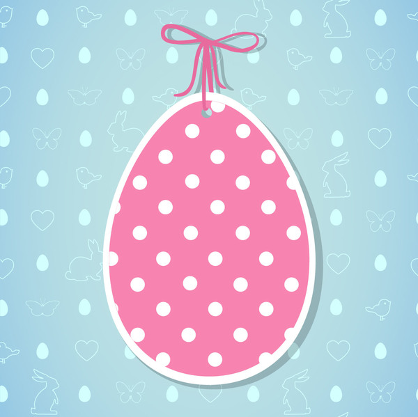 Easter egg tag vectors 02  