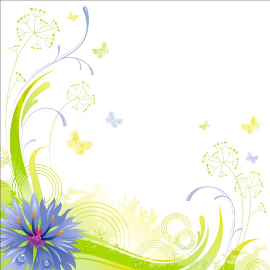 Elegant blommig bakgrund illustration vektor 08  