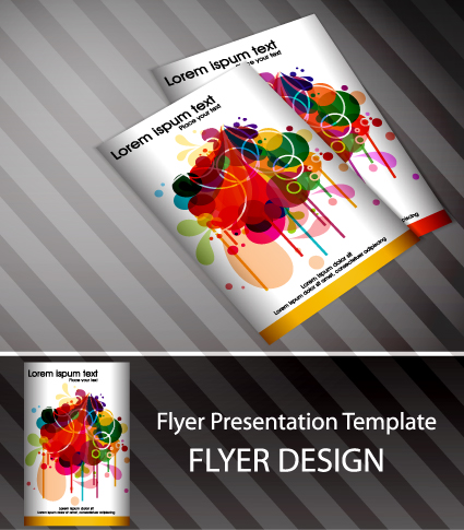 Set of Flyer presentation template design vector 04  