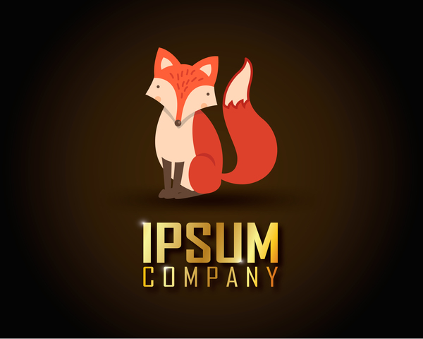 Fox logo company vector design 06  