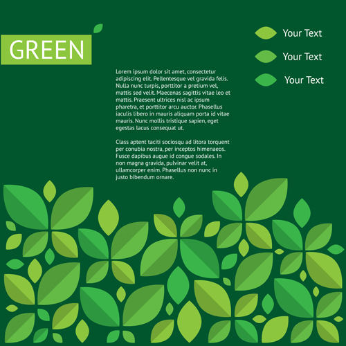 Green ecology template background vectors 07  