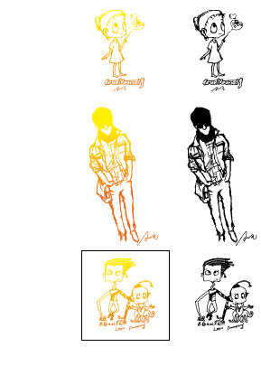 Hand drawn cartoon characters vector 01  