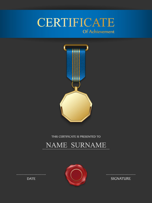 Honor certificate creative design vector 03  