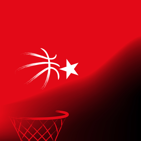 Vecteur de fond de basket-ball turque rouge 03  