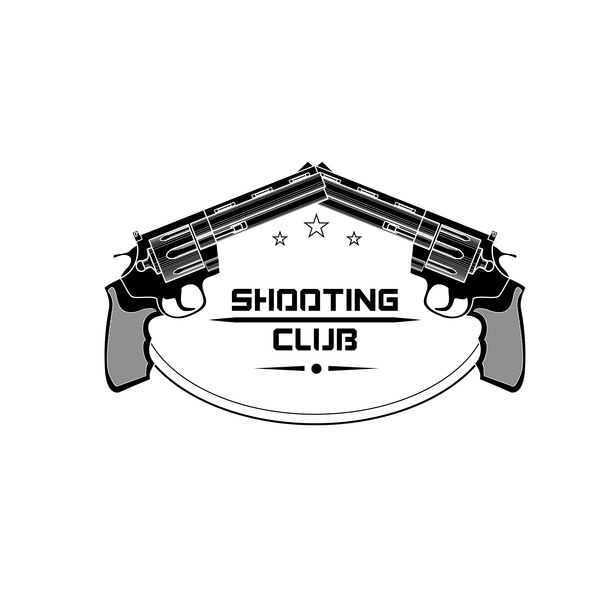 Shooting clijb logo design vector 02  