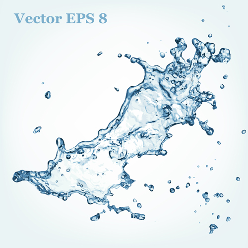 Splash blue water vector background 15  