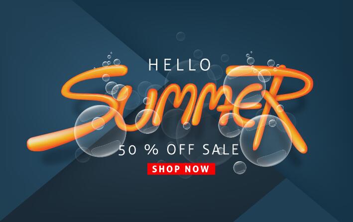Summer sale poster vector template 10  