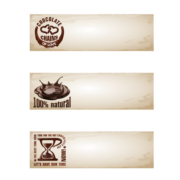 Vector chocolate banner material 10  