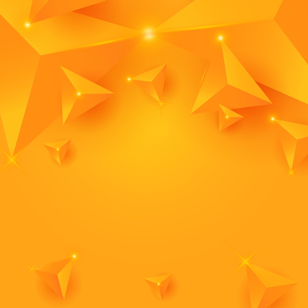 Yellow triangle background with star light vector 01  