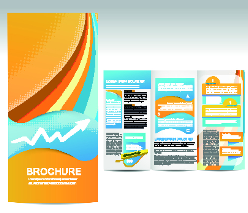 Set of business brochure cover vector 04  