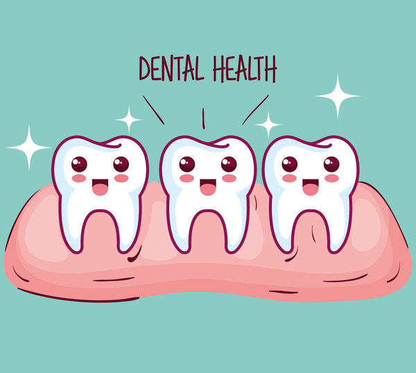 dental health cartoon vector 07  