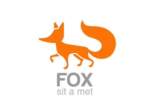 fox design vector logos material  