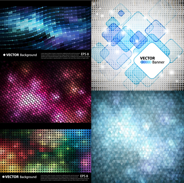 Dot dot background vector set  