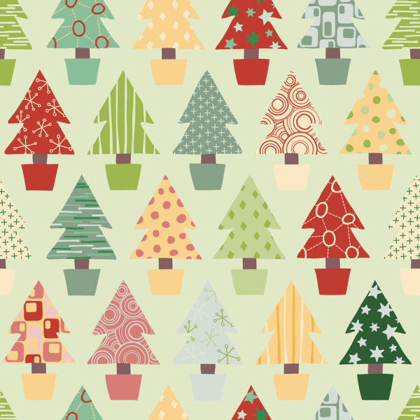 Different Christmas elements pattern vector 04  