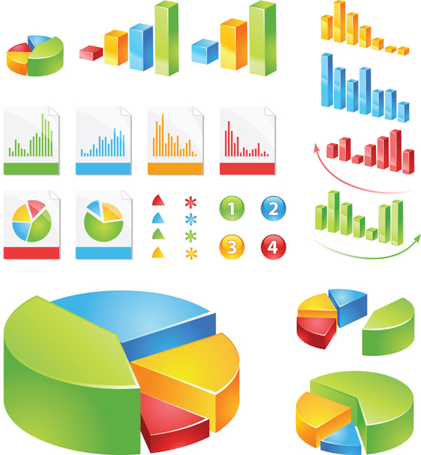 Data statistics color map vector  