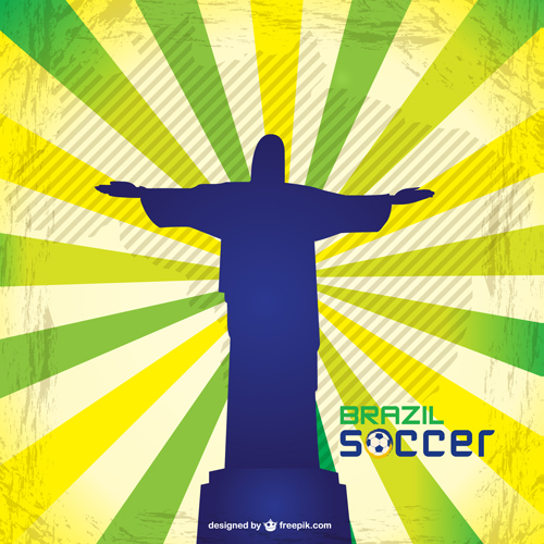 2014 brazil world football tournament vector background 04  