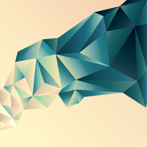 3D geometric shape art background vectors set 04  