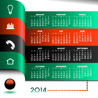 Calendar 2014 vector huge collection 97  