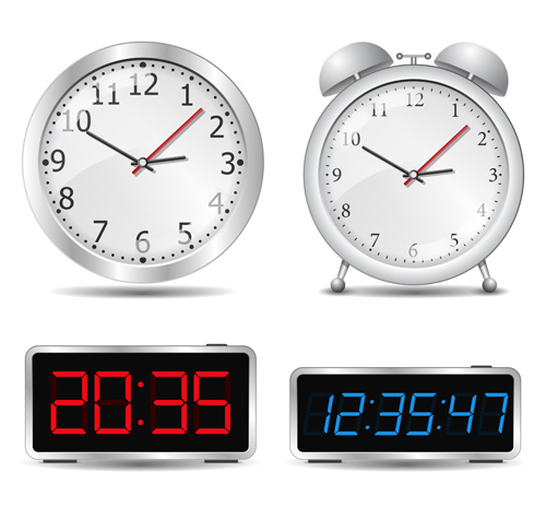 Different Clock design vector 01  