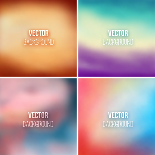 Colorful blurred backgrounds vector graphics 05  