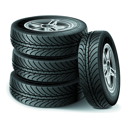Creative car tires vector design 03  