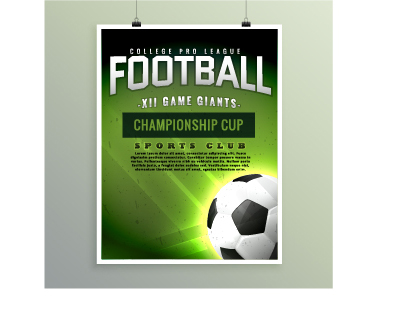 クリエイティブサッカーポスターデザインセットベクトル06  