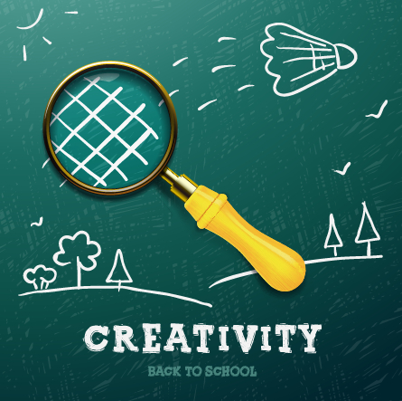 Creativity school design vector background 04  