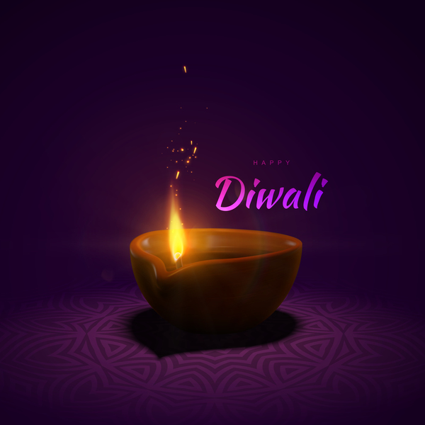 Diwali creative background vector 05  