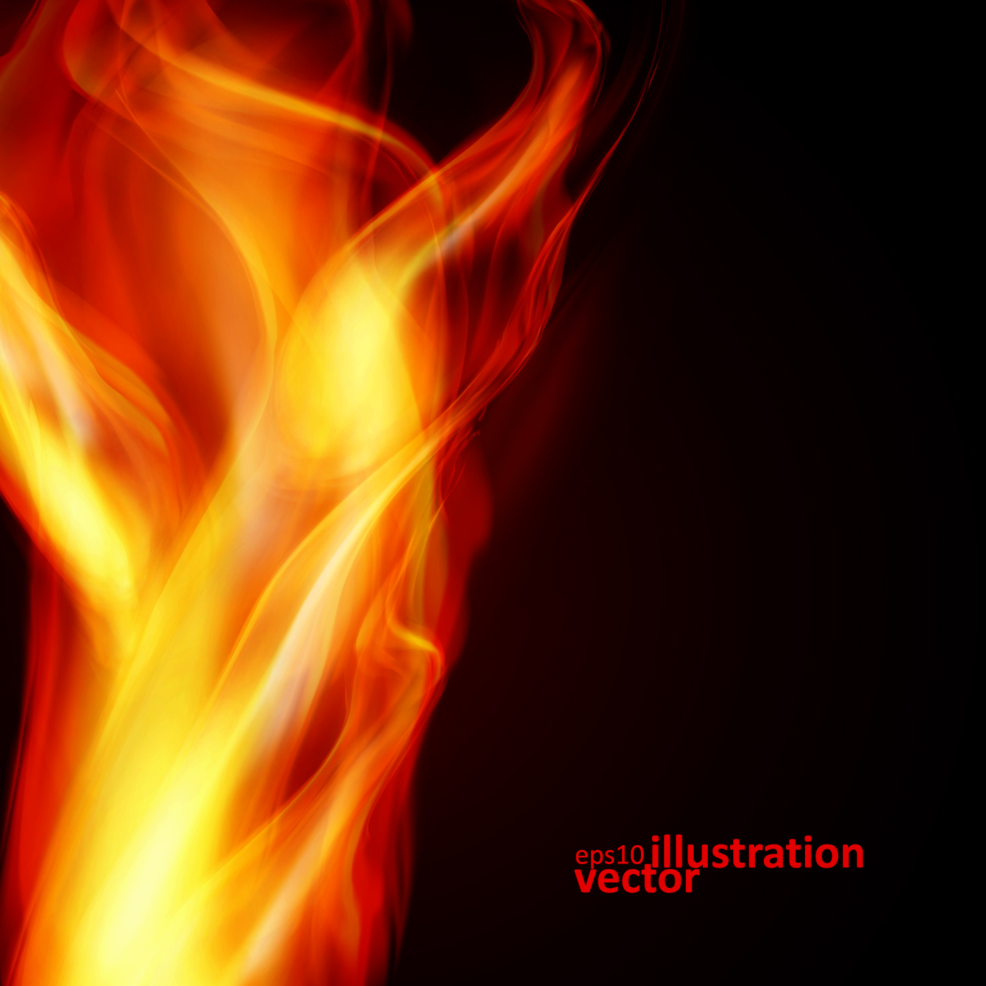 Realistic fiery background illustration vector 02  