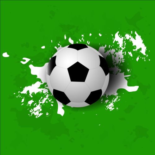 Green styles soccer background vector 03  