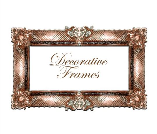 Hand drawn decorative frame vectors 02  