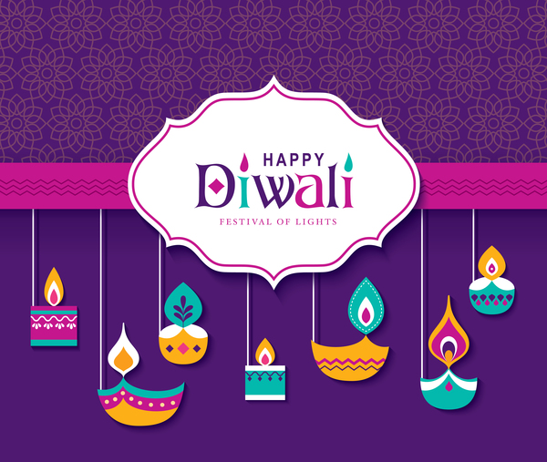 Happy diwali background design vectors 06  