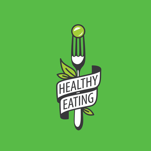 Healthy eating logo design vector set 07  